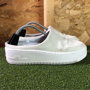 Nike Air Force 1 Lover XX AO1523-100 Off White Slip On Platform Mules Shoes 7.5